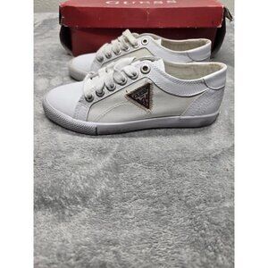 Guess Shoes Womens 5M White‎ Fabric GWBlur New W/ Defects